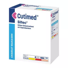 CUTIMED Siltec pěnový obvaz 10x20 cm nelepivý, 12 ks