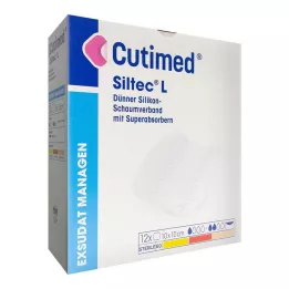 CUTIMED Siltec L Pěnový obvaz 10x10 cm, 12 ks
