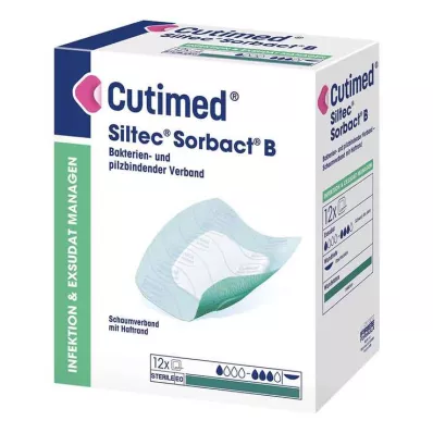 Cutimed Siltec Sorbact PU-obvaz 12,5x12,5 cm, 12 ks