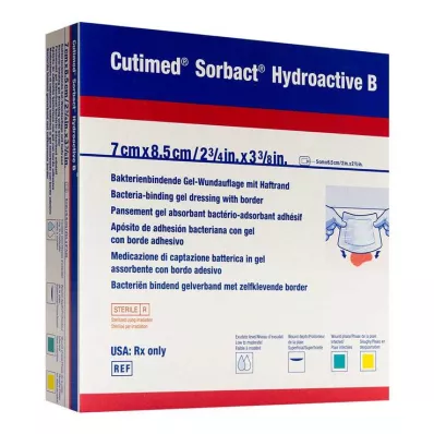 Cutimed Sorbact Hydroactive B Gel-V.7x8,5 cm lepkavý, 12 ks
