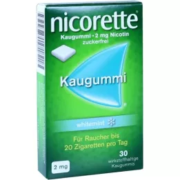 NICORETTE Žvýkačky 2 mg bílá máta, 30 ks
