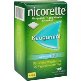 NICORETTE Žvýkačky 4 mg bílá máta, 105 ks