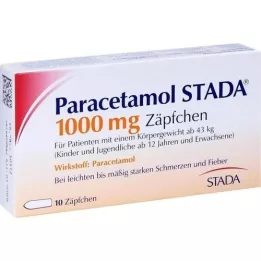 PARACETAMOL STADA 1000 mg čípek, 10 ks