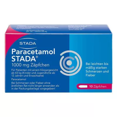 PARACETAMOL STADA 1000 mg čípek, 10 ks