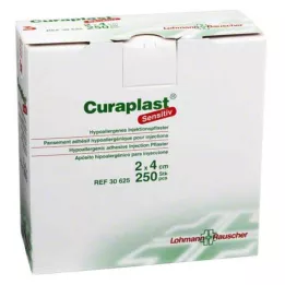 CURAPLAST Injekční náplast Sensitive 2x4 cm, 250 ks