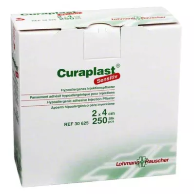 CURAPLAST Injekční náplast Sensitive 2x4 cm, 250 ks
