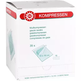 MULLKOMPRESSEN 10x10 cm sterilní 16x, 35X2 ks