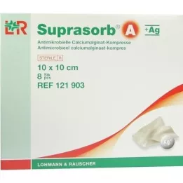 SUPRASORB A+Ag Antimik.Cal.Alginat Kompr.10x10 cm, 8 ks