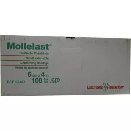 MOLLELAST Obvazy 6 cmx4 m bílé volné, 100 ks