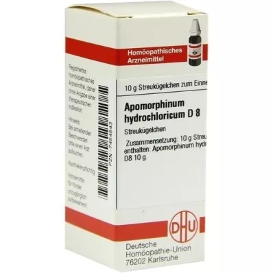 APOMORPHINUM HYDROCHLORICUM D 8 globulí, 10 g