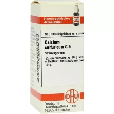CALCIUM SULFURICUM C 6 globulí, 10 g