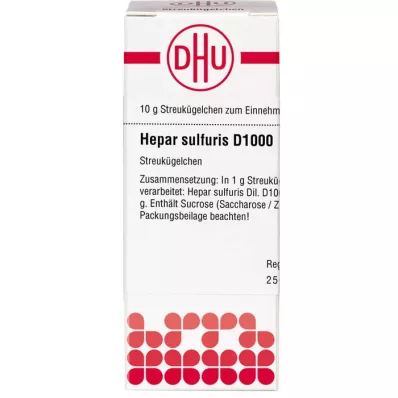 HEPAR SULFURIS D 1000 globulí, 10 g