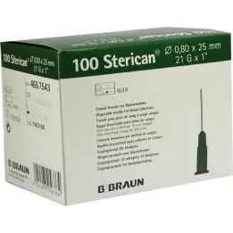 STERICAN Jehly 21 Gx1 0,8x25 mm, 100 ks