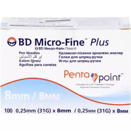 BD MICRO-FINE+ 8 jehel 0,25x8 mm, 100 ks