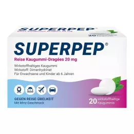 SUPERPEP Cestovní žvýkačky 20 mg, 20 ks