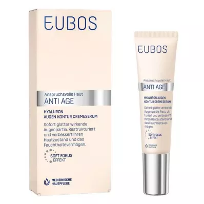 EUBOS Anti Age Hyaluron Eye Contour CreamSerum, 15 ml