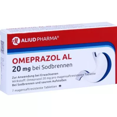 OMEPRAZOL AL 20 mg b.Sodbr.žaludeční šťávy tablety, 7 ks