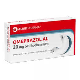 OMEPRAZOL AL 20 mg b.Sodbr.žaludeční šťávy tablety, 7 ks