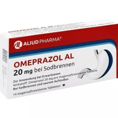 OMEPRAZOL AL 20 mg b.Sodbr.žaludeční šťávy tablety, 14 ks