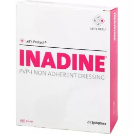 INADINE Masťová gáza w. PVP Jod. 9,5x9,5cm, 25 ks