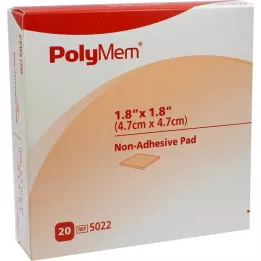 POLYMEM Podložka na rány n.adhesive 5x5 cm, 20 ks