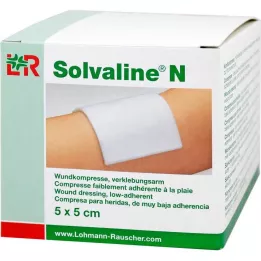 SOLVALINE N Kompresy 5x5 cm sterilní, 25 ks