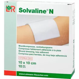 SOLVALINE N Kompresy 10x10 cm sterilní, 10 ks