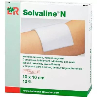Solvaline N 10x10 cm sterilní obklady, 10 ks