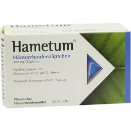 HAMETUM Hemoroidální čípky, 25 ks