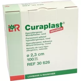 CURAPLAST Proužky citlivé kulaté 23 mm, 100 ks