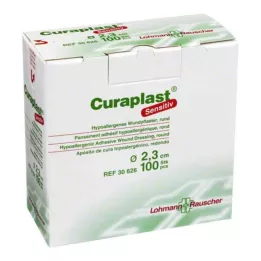 CURAPLAST Proužky citlivé kulaté 23 mm, 100 ks