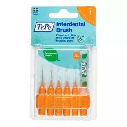 TEPE Mezizubní kartáček originál 0,45 mm ISO 1 oranžový, 6 ks