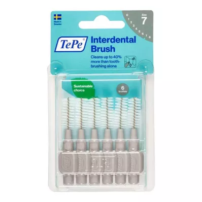 TEPE Mezizubní kartáček Original 1,3 mm ISO 7 šedých, 6 ks