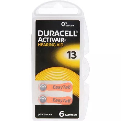 BATTERIEN f.sluchadla Duracell 13, 6 ks