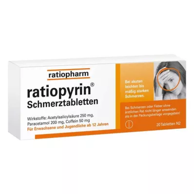 RATIOPYRIN Tablety proti bolesti, 20 ks RATIOPYRIN Tablety proti bolesti, 20 ks