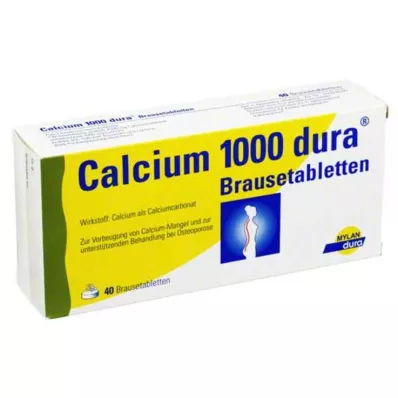 Calcium 1000 dura šumivé tablety, 40 ks