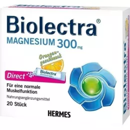 BIOLECTRA Hořčík 300 mg Direct Orange Sticks, 20 ks