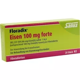 FLORADIX Železo 100 mg forte potahované tablety, 20 ks