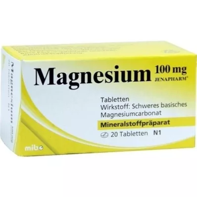 MAGNESIUM 100 mg tablety Jenapharm, 20 ks