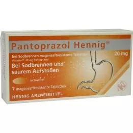 PANTOPRAZOL Hennig b.Sodbrennen 20 mg msr.Tabl., 7 ks