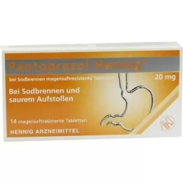 PANTOPRAZOL Hennig b.Sodbrennen 20 mg msr.Tabl., 14 ks