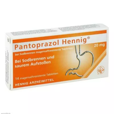 Pantoprazole Hennig b.Heartburn 20 mg enterosolventní tablety, 14 ks