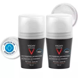 VICHY HOMME Deo Roll-on pro citlivou pokožku 48h DP, 2x50 ml