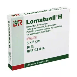 LOMATUELL H Mastný tyl 5x5 cm sterilní, 10 ks
