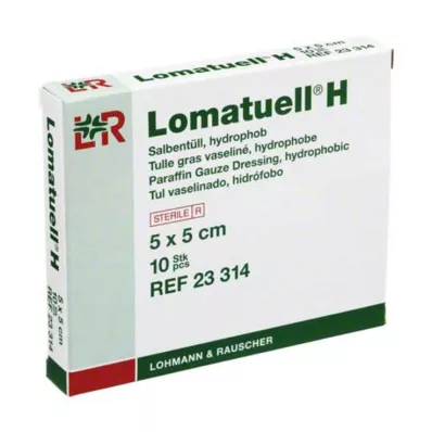 LOMATUELL H Mastný tyl 5x5 cm sterilní, 10 ks