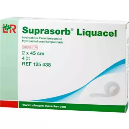 SUPRASORB Liquacel hydroakt.Faserverb.2x45 cm, 4 ks