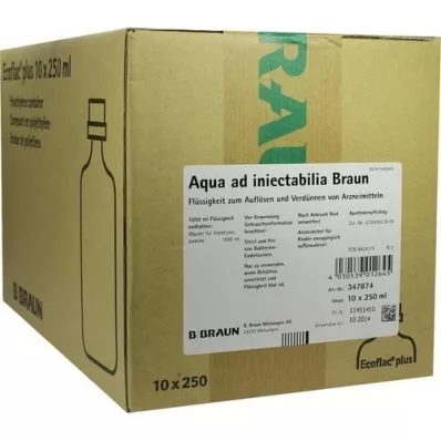 AQUA AD injectabilia Ecoflac Plus infuzní roztok, 10X250 ml