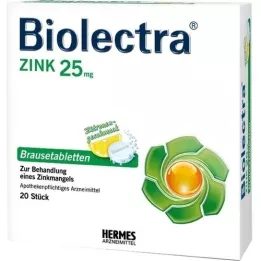 BIOLECTRA Zinkové šumivé tablety, 20 ks