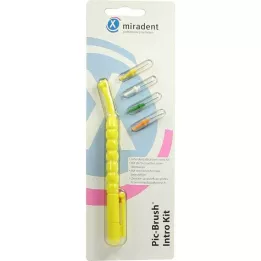 PIC BRUSH Úvodní sada žlutá 1 rukojeť+4 štětce, 1 p