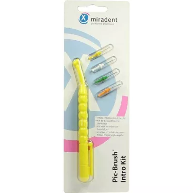 Pic Brush Intro Kit žlutá 1 rukojeť + 4 štětce, 1 ks
